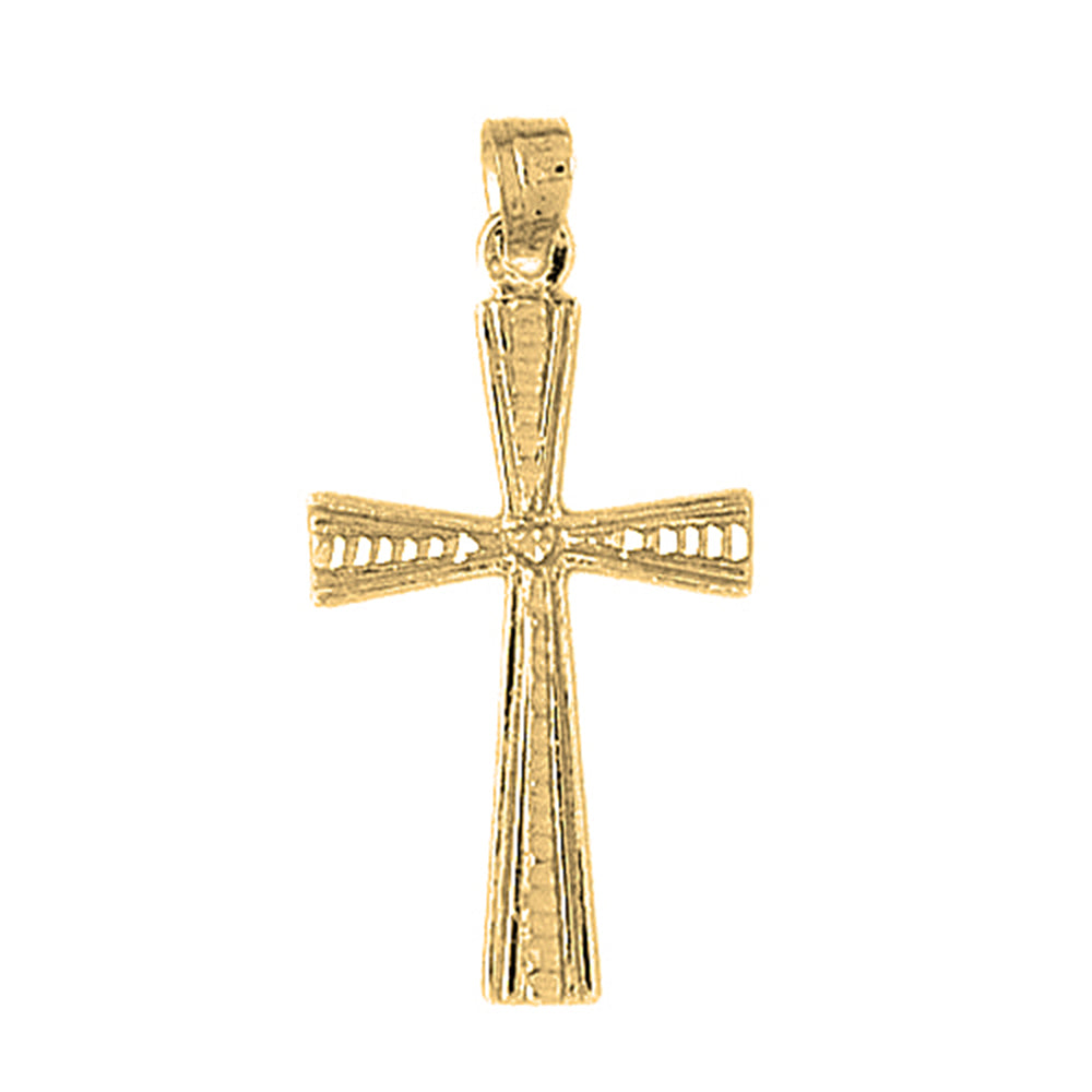 14K or 18K Gold Teutonic Cross Pendant