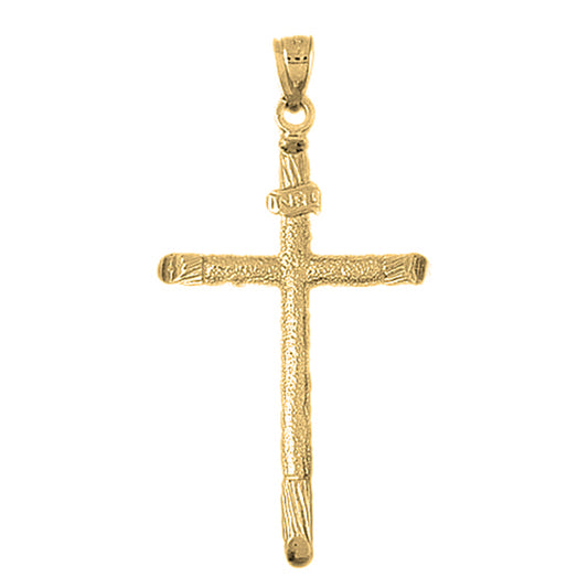 10K, 14K or 18K Gold INRI Cross Pendant