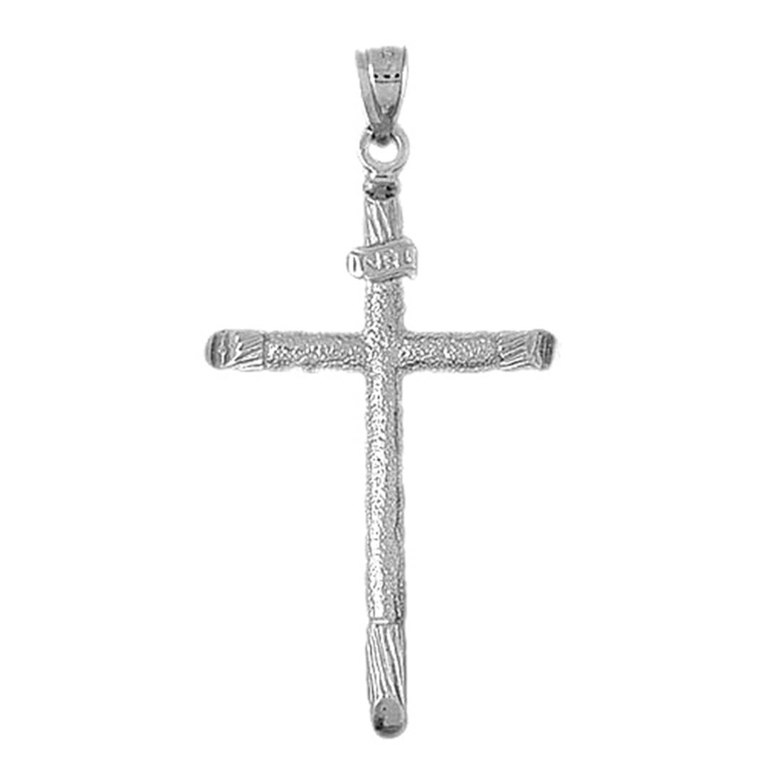 10K, 14K or 18K Gold INRI Cross Pendant
