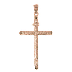 10K, 14K or 18K Gold INRI Cross Pendant