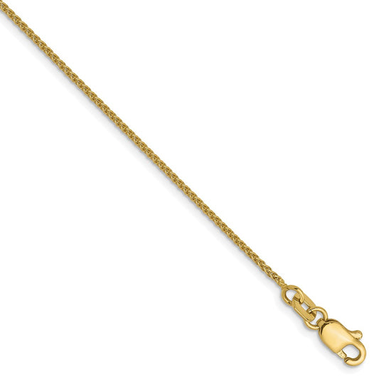 10K Yellow Gold 1mm Wheat Chain