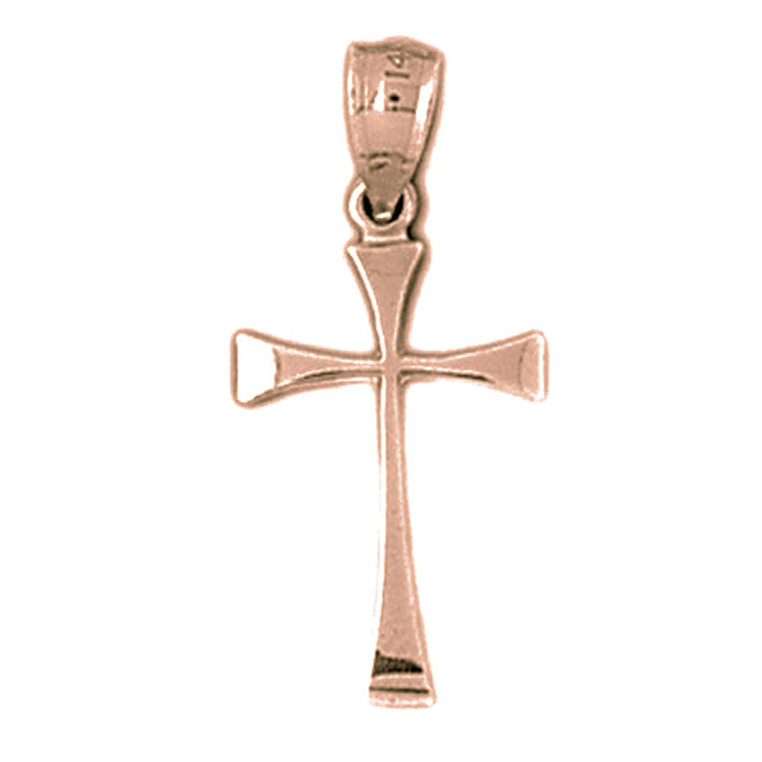 14K or 18K Gold Teutonic Cross Pendant