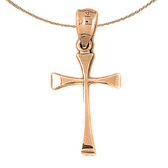 14K or 18K Gold Teutonic Cross Pendant