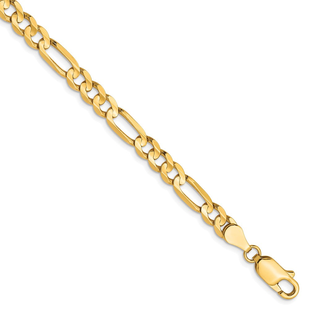 10K Yellow Gold 4.5mm Concave Figaro Chain