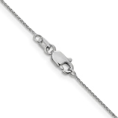 10K White Gold .65mm Diamond-cut Wheat Chain