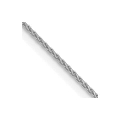 10K White Gold .65mm Diamond-cut Wheat Chain