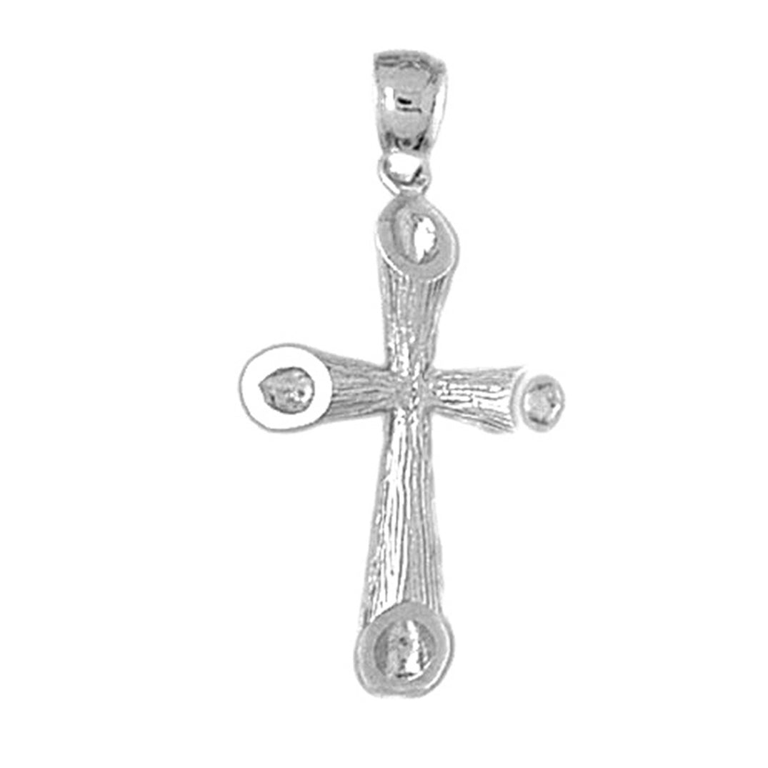 10K, 14K or 18K Gold Hollow Latin Cross Pendant