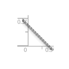 10K White Gold 1mm Diamond-cut Wheat Chain