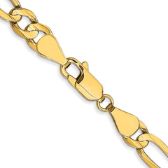 10K Yellow Gold 5.25mm Concave Figaro Chain
