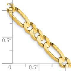 10K Yellow Gold 5.25mm Concave Figaro Chain