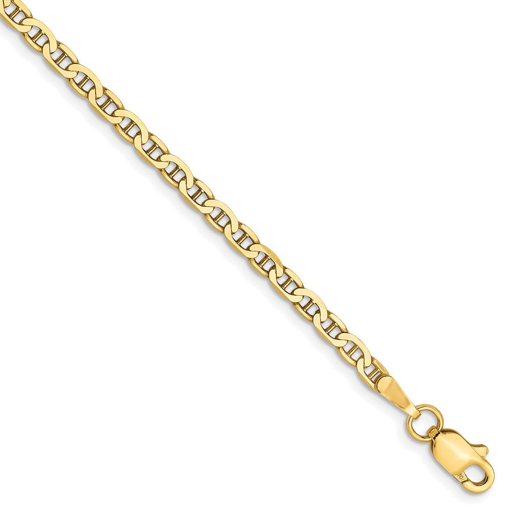 10K Yellow Gold 2.4mm Flat Anchor Chain