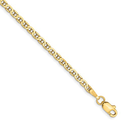 10K Yellow Gold 2.4mm Flat Anchor Chain