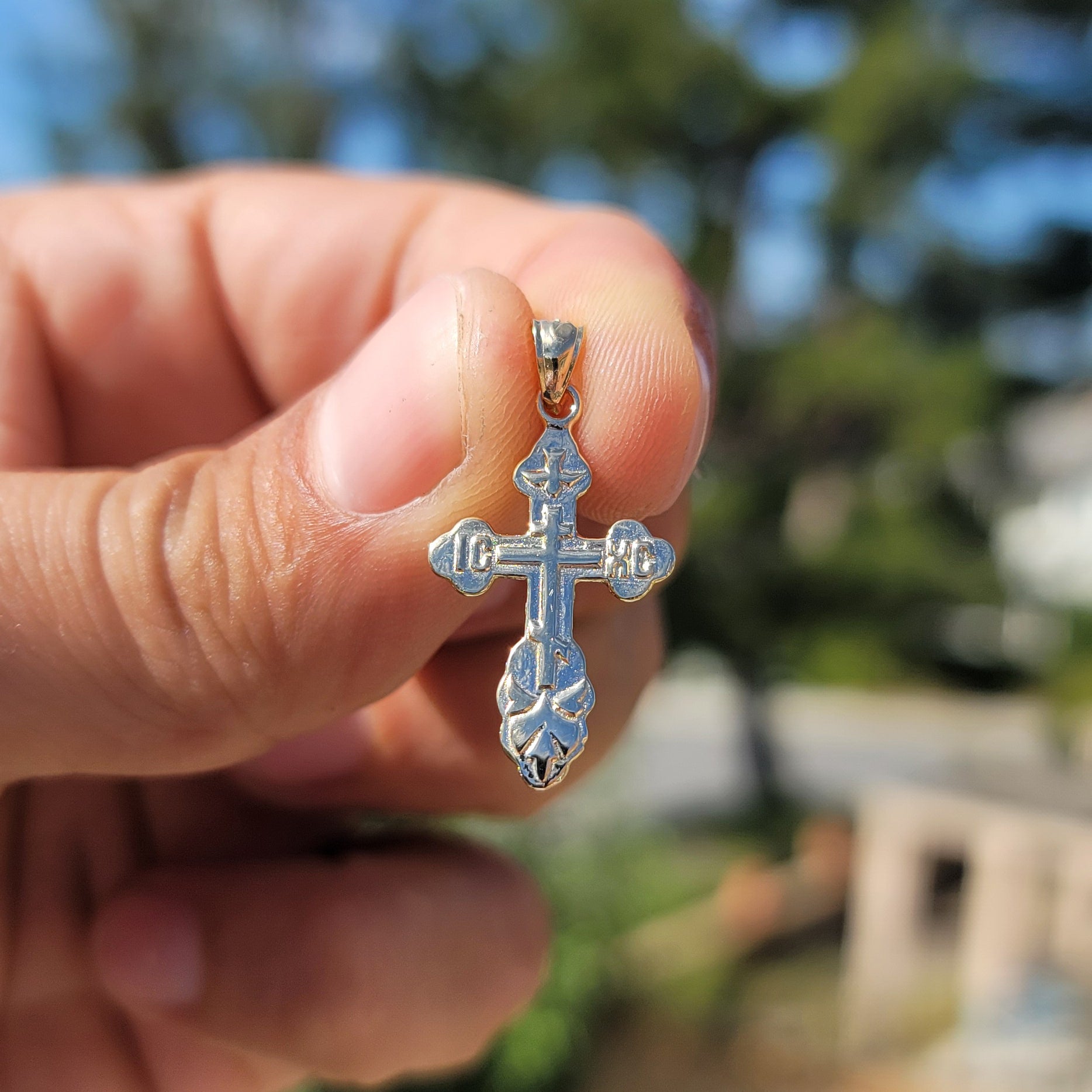 14K or 18K Gold St. Nicholas's Cross Pendant