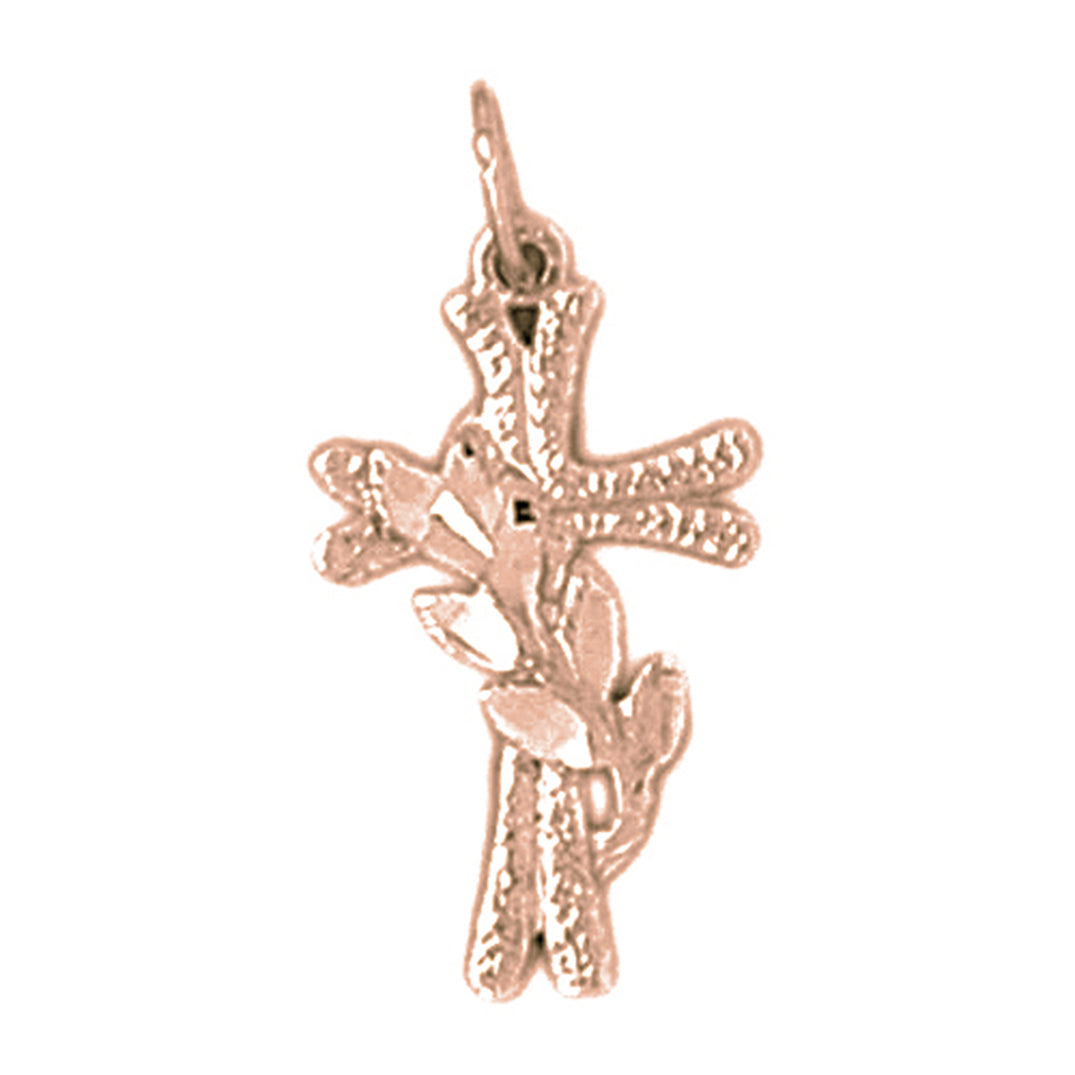 14K or 18K Gold Methodist Cross Pendant
