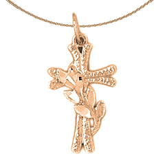 14K or 18K Gold Methodist Cross Pendant