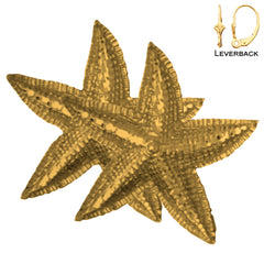 14K or 18K Gold Starfish Earrings