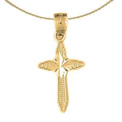14K oder 18K Gold Passionskreuz-Anhänger