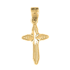 14K or 18K Gold Passion Cross Pendant
