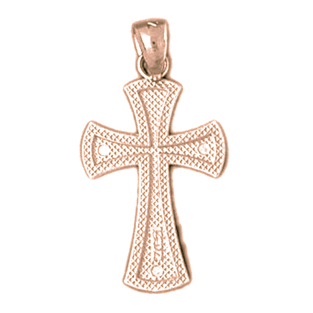 14K or 18K Gold Teutonic Cross Pendant