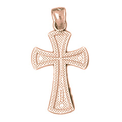 14K or 18K Gold Teutonic Cross Pendant