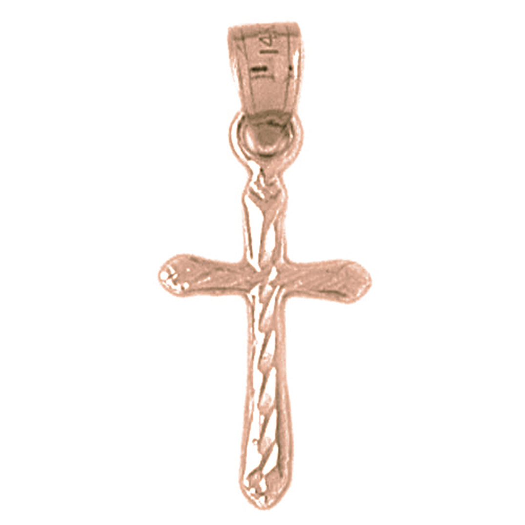 14K or 18K Gold Passion Cross Pendant