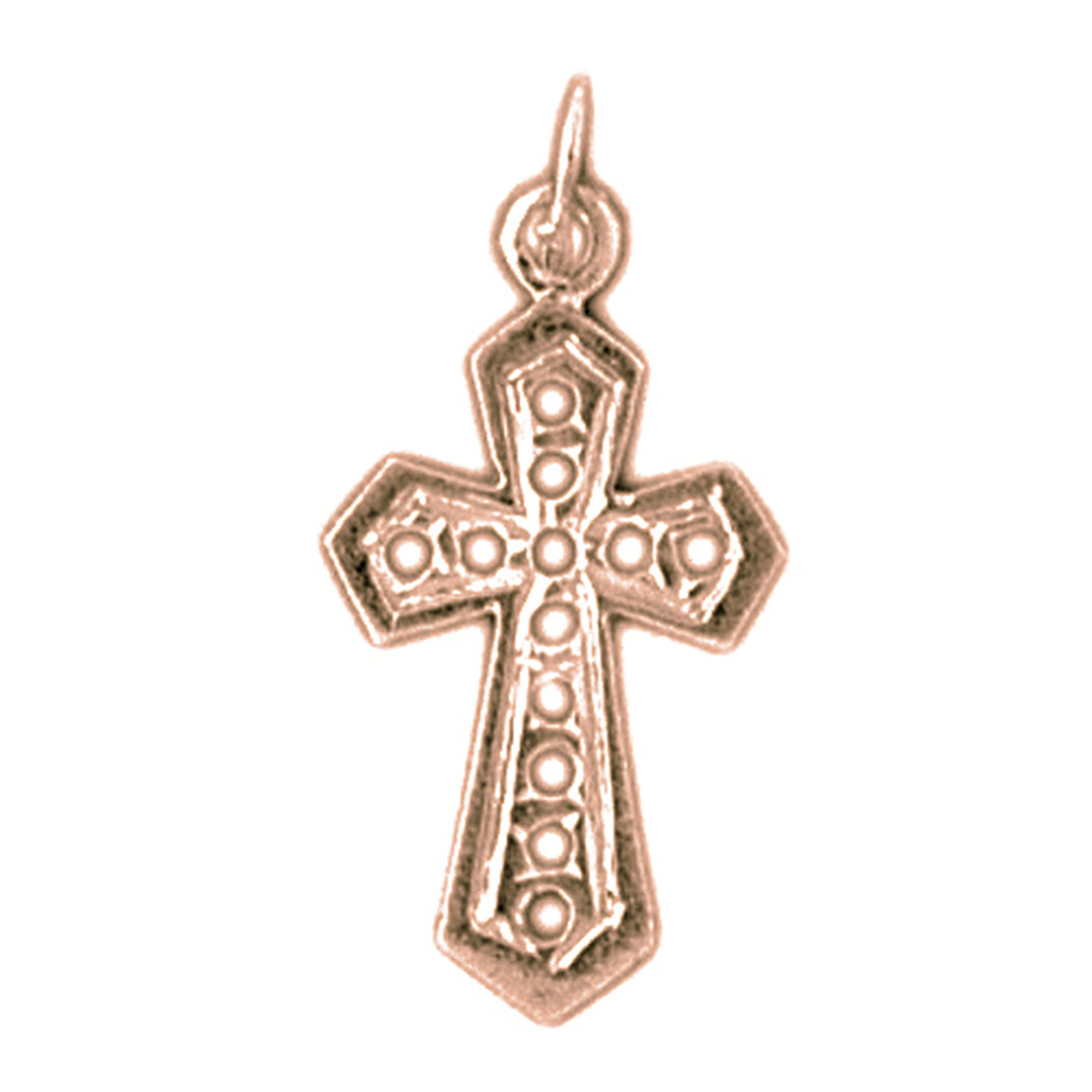 14K or 18K Gold Passion Cross Pendant