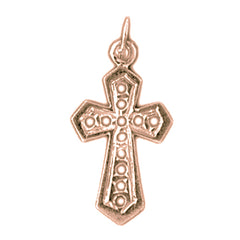 14K or 18K Gold Passion Cross Pendant