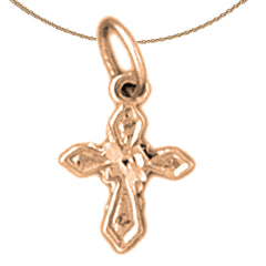 14K or 18K Gold Passion Cross Pendant