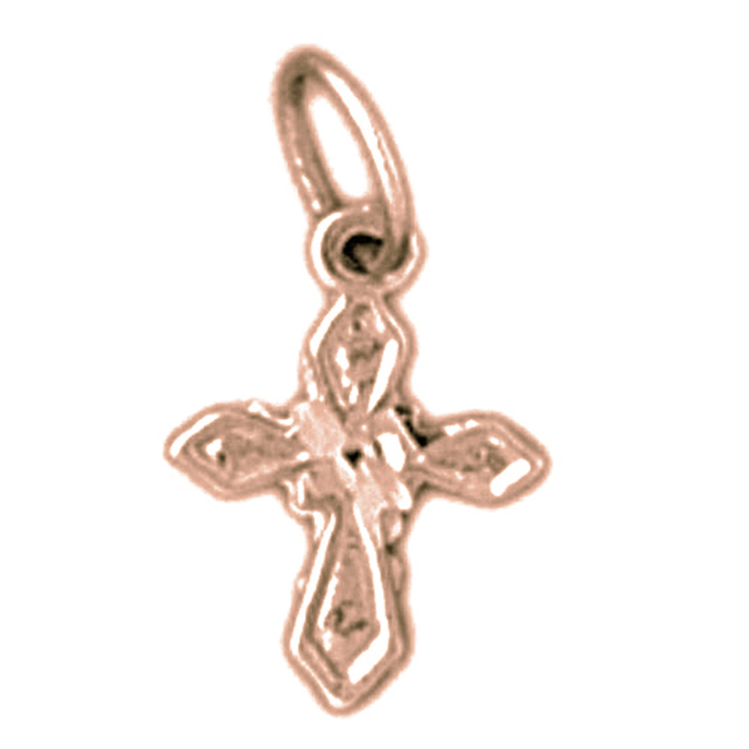 14K or 18K Gold Passion Cross Pendant