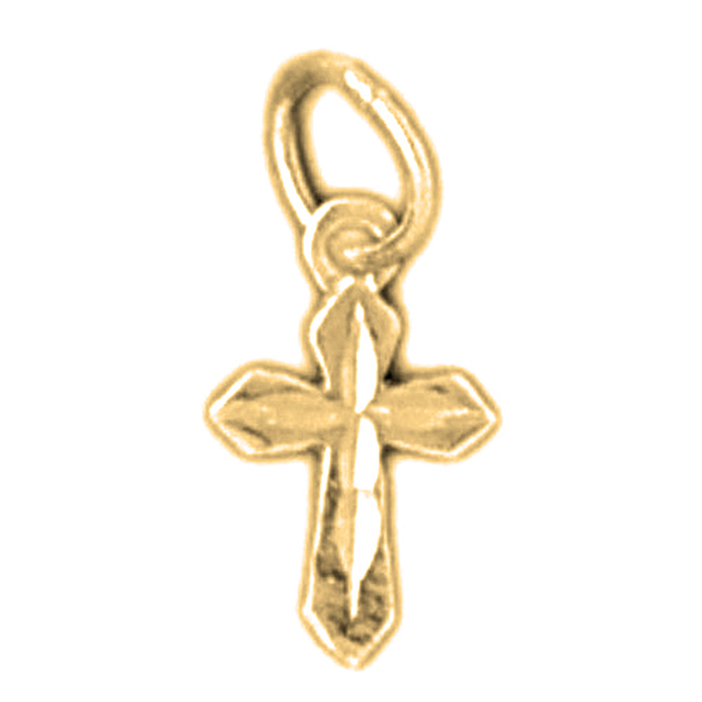 14K or 18K Gold Passion Cross Pendant