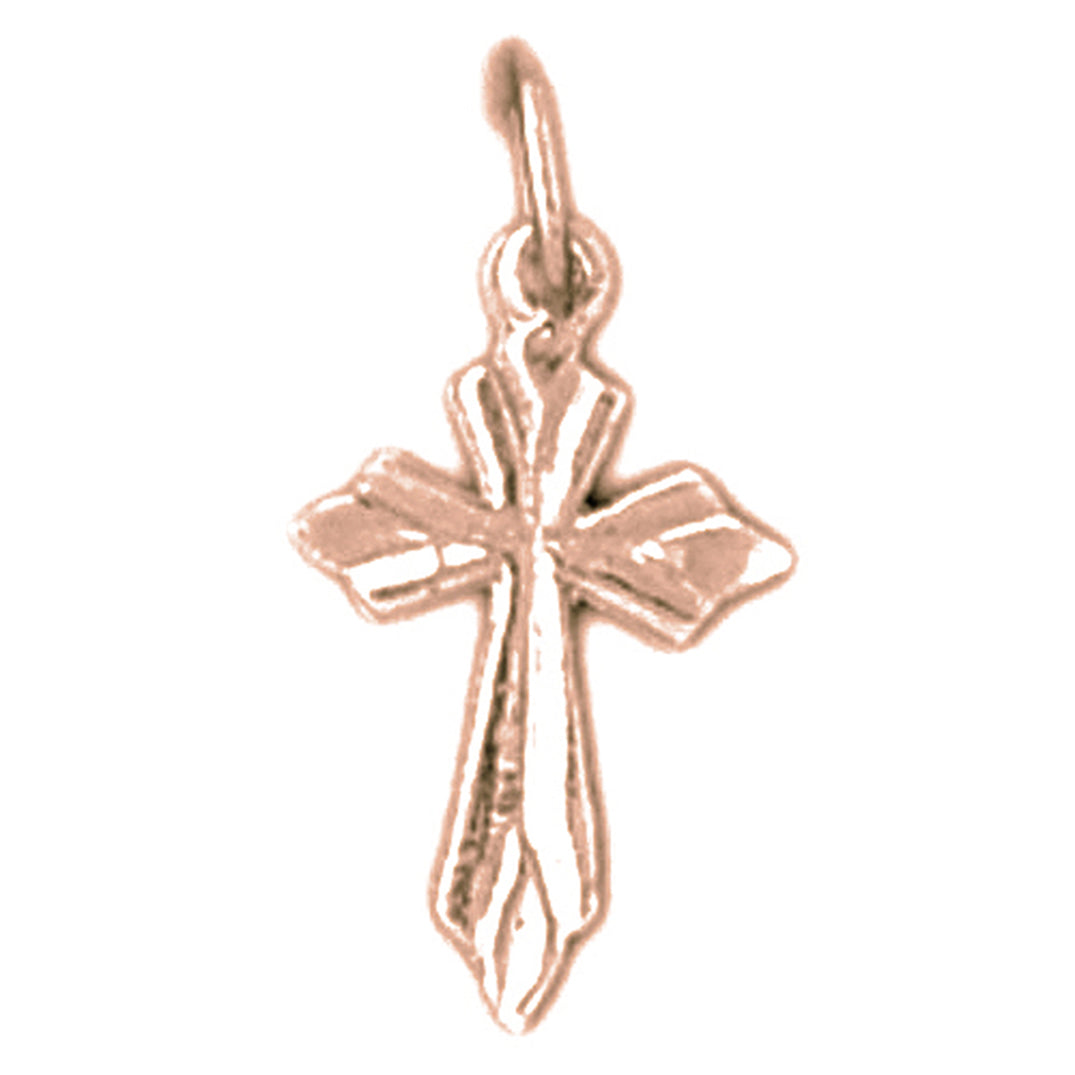 14K or 18K Gold Passion Cross Pendant