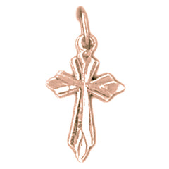 14K or 18K Gold Passion Cross Pendant