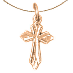 14K or 18K Gold Passion Cross Pendant