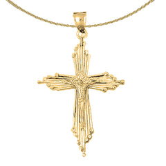 10K, 14K or 18K Gold Crucifix Pendant