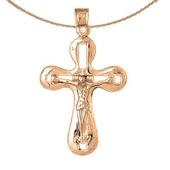 10K, 14K or 18K Gold Crucifix Pendant