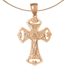 10K, 14K or 18K Gold Crucifix Pendant