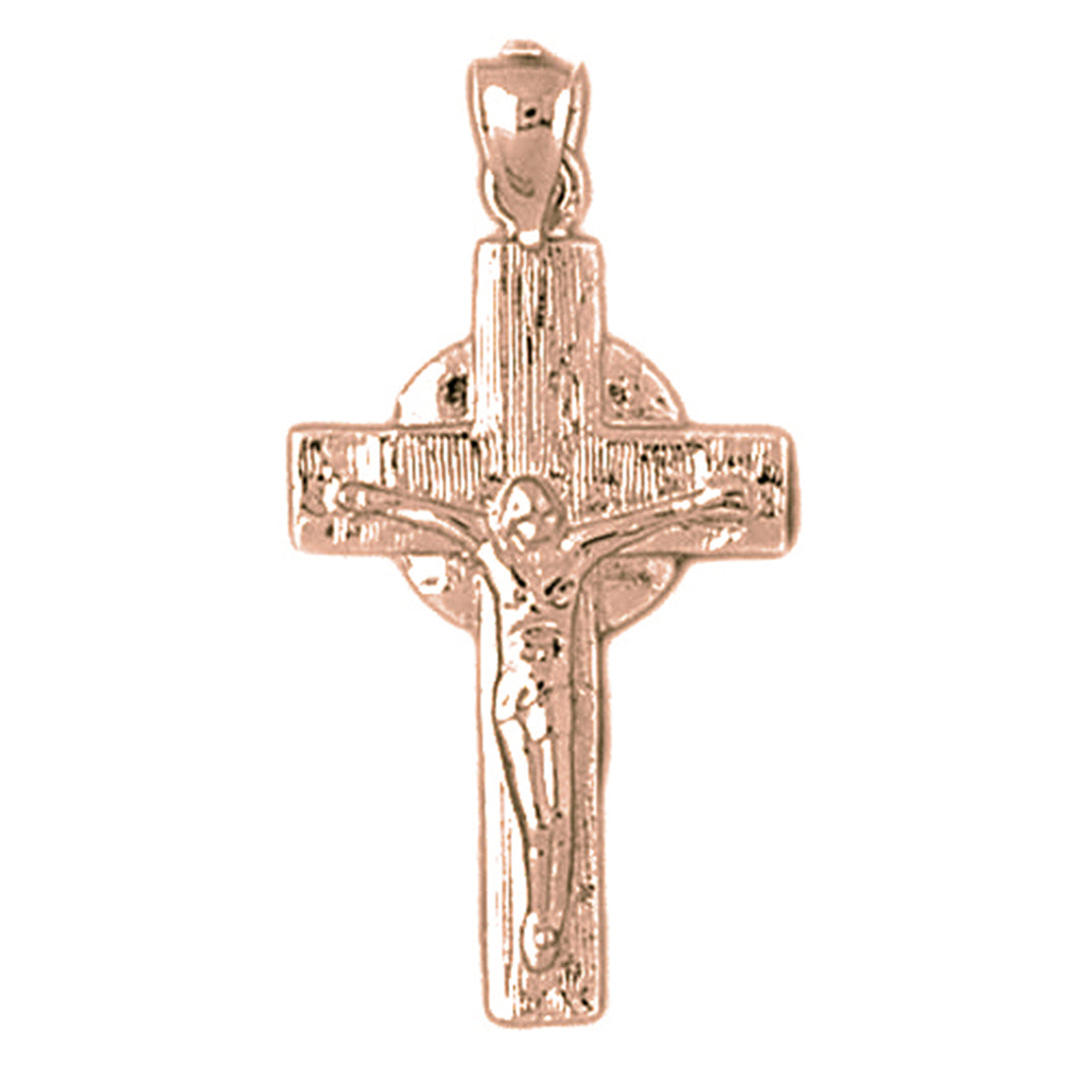 10K, 14K or 18K Gold Glory Crucifix Pendant