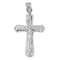 10K, 14K or 18K Gold INRI Crucifix Pendant