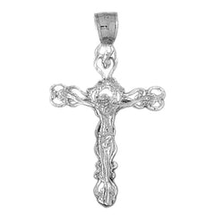 10K, 14K or 18K Gold Budded Crucifix Pendant