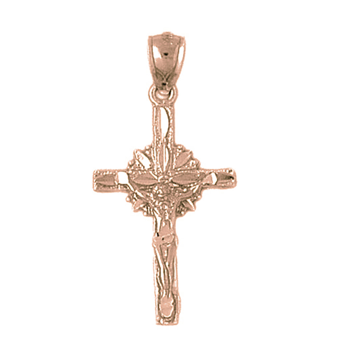10K, 14K or 18K Gold Glory Crucifix Pendant