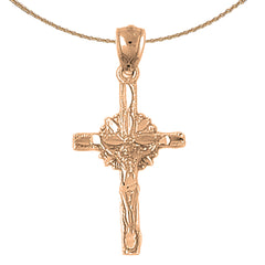 10K, 14K or 18K Gold Glory Crucifix Pendant