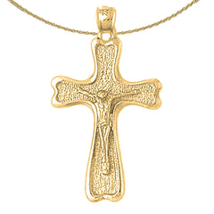 10K, 14K or 18K Gold Auseklis Crucifix Pendant