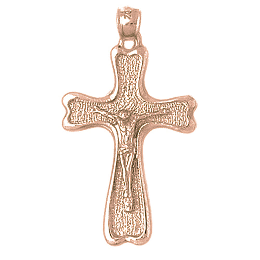 10K, 14K or 18K Gold Auseklis Crucifix Pendant