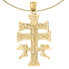 10K, 14K or 18K Gold Caravaca Crucifix Pendant