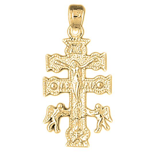10K, 14K or 18K Gold Caravaca Crucifix Pendant