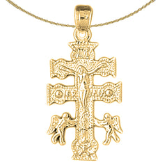 10K, 14K or 18K Gold Caravaca Crucifix Pendant