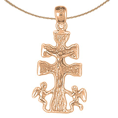 10K, 14K or 18K Gold Caravaca Crucifix Pendant