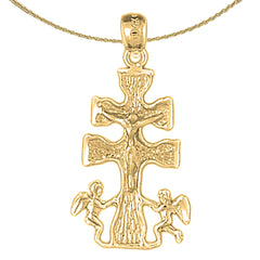 10K, 14K or 18K Gold Caravaca Crucifix Pendant