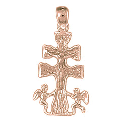 10K, 14K or 18K Gold Caravaca Crucifix Pendant