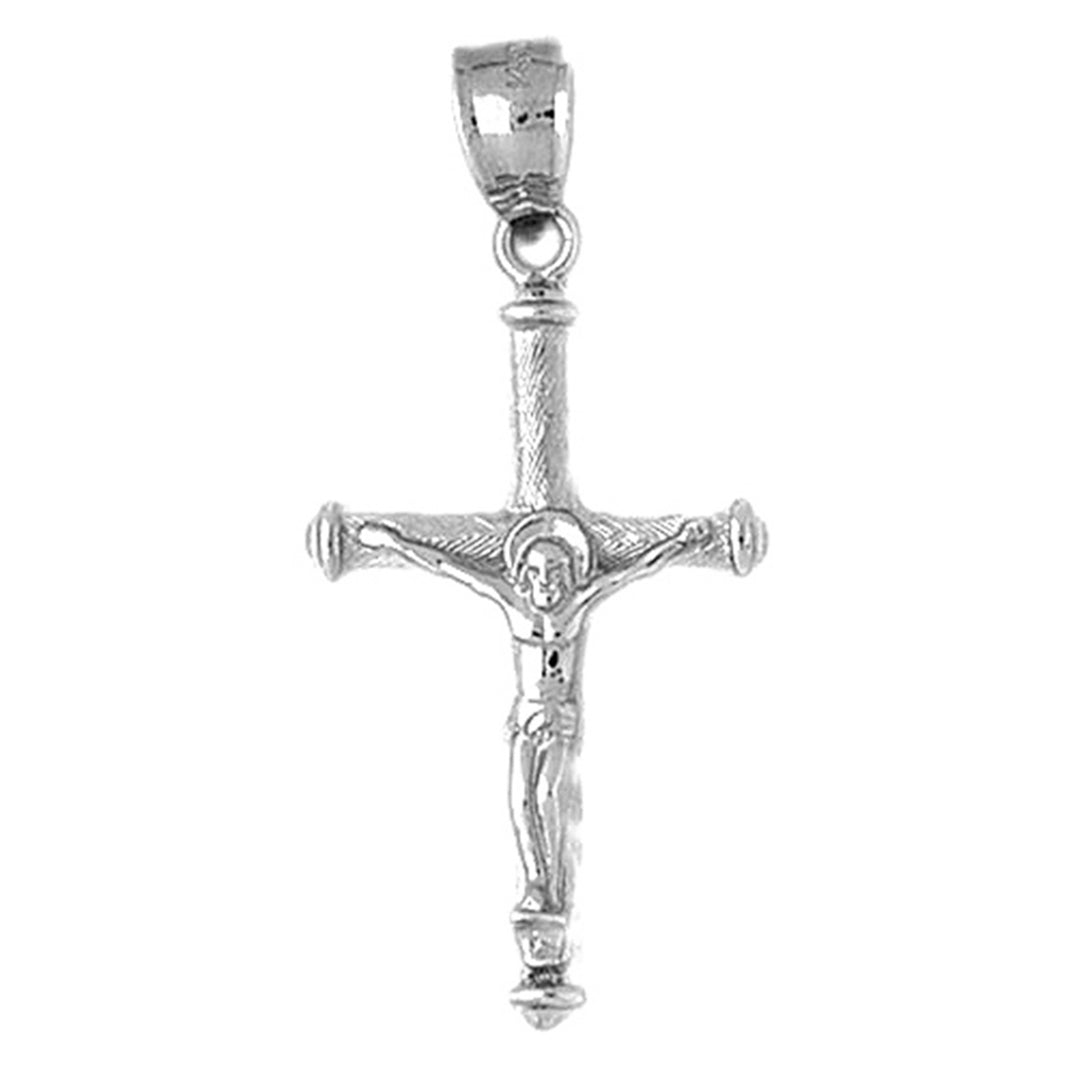 10K, 14K or 18K Gold Hollow Latin Crucifix Pendant